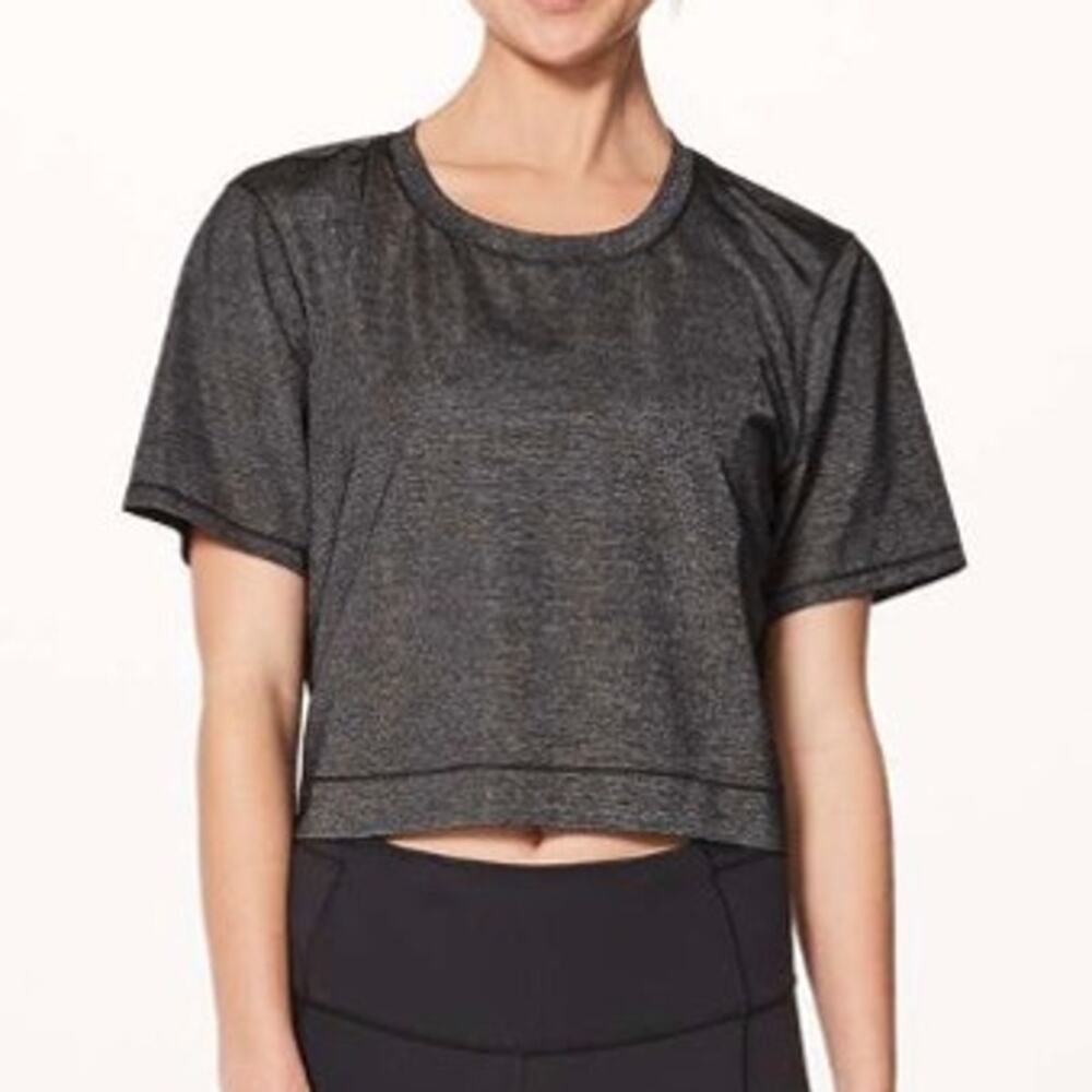 Lululemon Run The Day Crop Shirt Women's 10/12